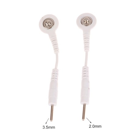 2 kpl elektrodijohtimia pin-to-snap sovittimen kaapelit pistokkeella TE:llä