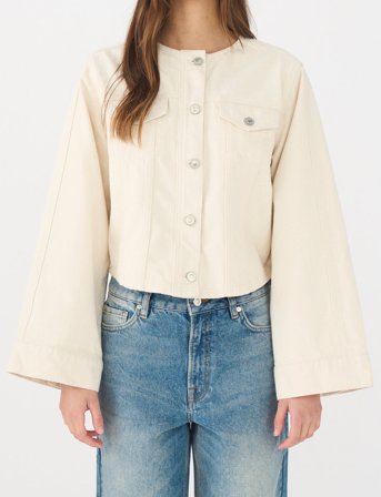IVY Copenhagen Ivy-Jazz Short Jacket Wash Ecru - Cream - 38