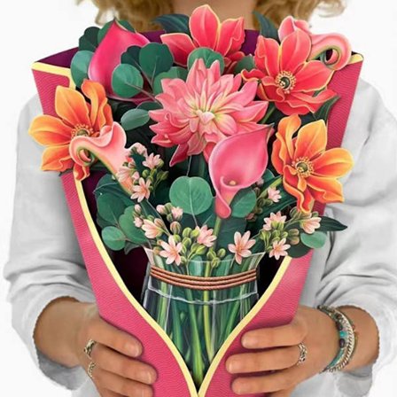 3D Pop-up bukett pappersblommor 4 4