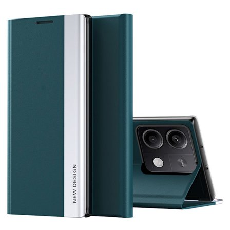 SKALO Xiaomi Redmi Note 13 Pro 5G Ultraslim PU læderetui - Grøn