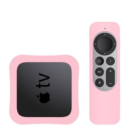 Silikonfodralset Kompatibelt med Apple Tv 4k 2021 Fjärrkontroll Och Tv-box