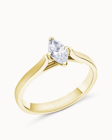 Diamantring Magdalena 18K Gult Gull Naturlig Diamant 0.30 Carat - Forlovelsesringer & Gifteringer hos Vanbruun