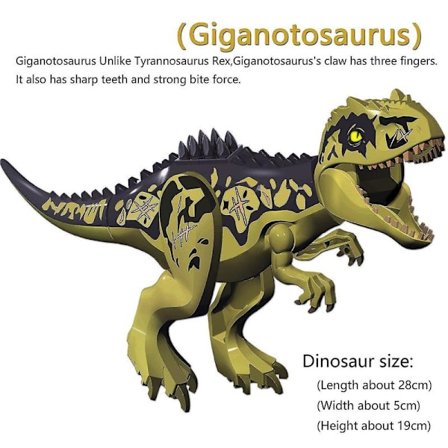 Jurassic Dinosaur World Giganotosaurus Byggbare Leker Dyrefigurer Barn Jule Bursdagsgaver - Perfekt