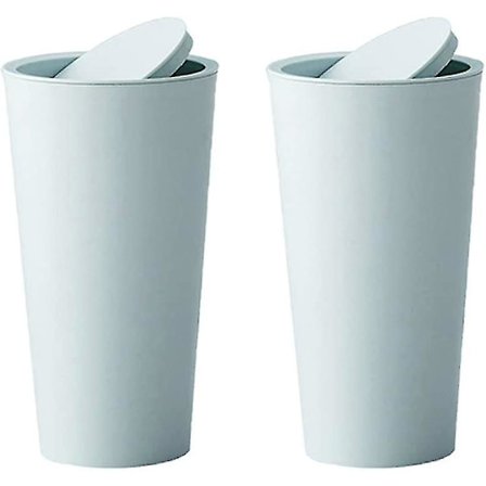 Bildekk for søppel med lokk, vanntett bil søppelbøtte, bærbar biltilbehør for bilkoppholder, søppel og søppellagring, hjemmekontor skrivebord (bl