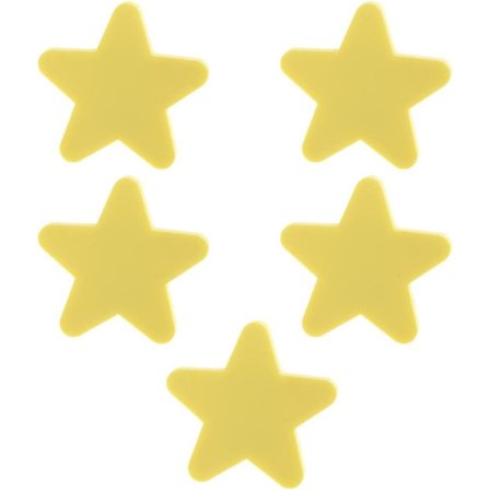 5 stk. Gule Stjerne Skrivebordsknapper Håndtag Skab Skuffe Møbler Tilbehør