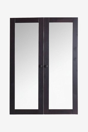 Loft24 - Dør Sæt med 2 Billie Glas - Brun - Skabe - Fra Homeroom