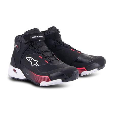 Zapatillas de Moto para Mujer Alpinestars CR-X Drystar Divino Negro/Blanco/Rosa Divino 41