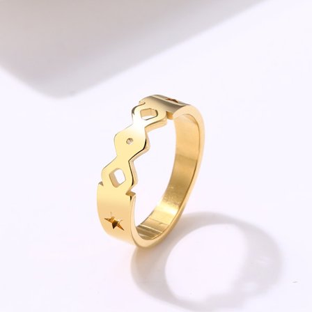 Rostfritt stål ring GULD, SILVER