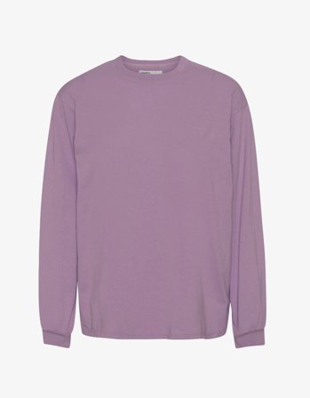 Oversized Organic LS T-shirt - Pearly Purple - L