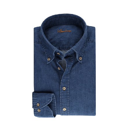 Stenströms Casual Blå Jeans Stretchskjorta Skjortor Herr XXL