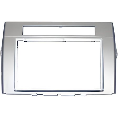 Dubbel DIN silvergrå bilradio fascia adapter Toyota Corolla Verso 2005 >