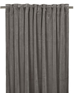 Yhdistelmänauhaverho Esther yksivärinen sametti 135x300 cm 2 kpl Harmaa