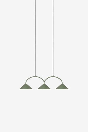 Globen Lighting - Pendel Curve 3 - Grøn - Loftpendler - Fra Homeroom