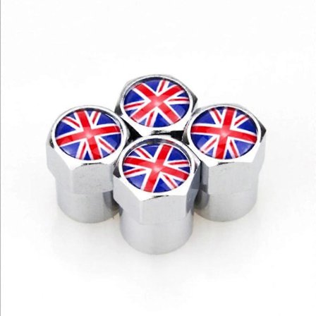 Korkealaatuiset 4 X Metalliset Pyörän Rengasventtiilin Suojukset Lippulogo Auton Koriste Tarvikkeet MINI Cooper Coupe Cabrio One MINI Series-