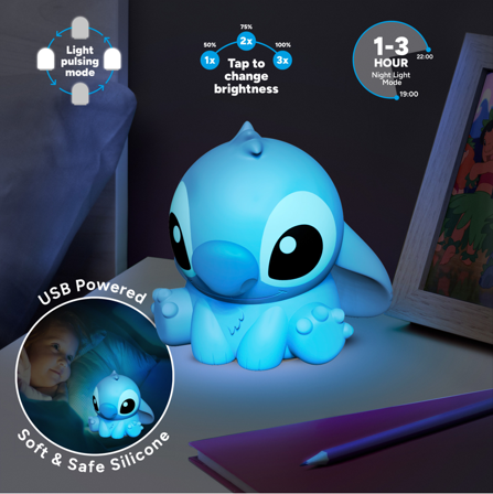 LILO & STITCH - Stitch 15cm - Uppladdningsbar lampa