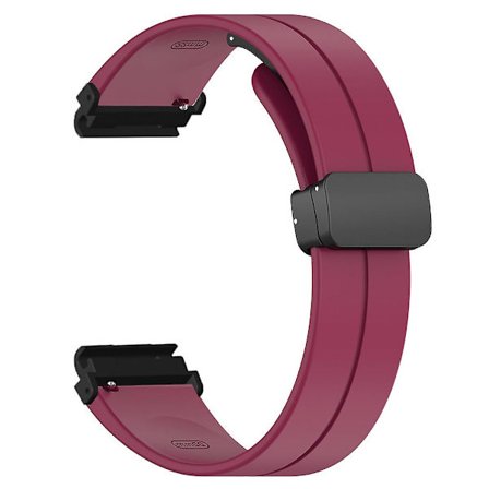 Magnetiskt spänne silikon klockarmband för Garmin Fenix 7s/7s Solar/6s/5s, med 20mm PC-kontakt