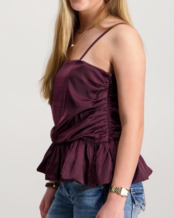 Gina Tricot Young Y ruched satin top Rood Tops/blouses Meisjes - Kids Brand Store