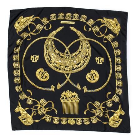 Hermès Vintage, Pre-owned Scarf Zwart, Dames, Maat:ONE Size