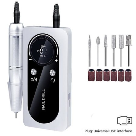 Hurtig og effektiv 45.000 RPM genopladelig bærbar elektrisk neglefil