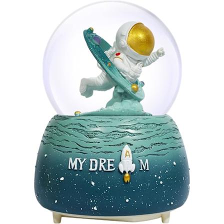 Astronaut Sneboldkugler til Børn, 80MM Musikalsk Glitter Snebold til at Tage Børn med på Opdagelse af den Uendelige Stjernehimmel, Astronaut Legetøj 