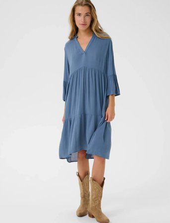 Kaffe Kamarianah Amber Dress - Blue - 40