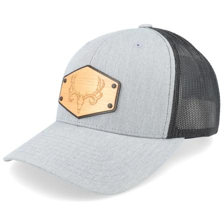 Union Standard Supply - Grey trucker Czapka Z Daszkiem - Muley Skull Cherrywood Heathergrey/Black-os @ Hatstore