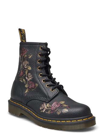 Dr. Martens | 1460 Black Decayed Roses Classic Tumbled Nappa | 37