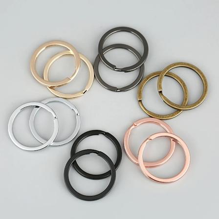 Mibrow 10/20stk/pakke 15/20/25/28/30 mm runde nøgleringe Split Ring (Aldrig falmer) Nøgleringe til taske bil nøglering smykkerfremstilling Mixed Color