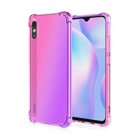 Xiaomi Redmi 9AT - Tyylikäs iskunkestävä silikonisuojus Rosa/Lila