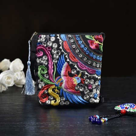 Axelväska i etnisk stil Broderi Crossbody-väska F F