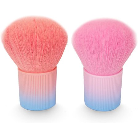 2 stk. neglekunst støvbørste, akryl negle støvfjerner børste, dip pulver fjerner makeup børste