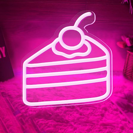 Öppen Tårtbageri Och Kaffebutik LED-skylt för Väggdekor Neon Affärs Väggkonst Lampa för Ytterdörr/Väggdekoration