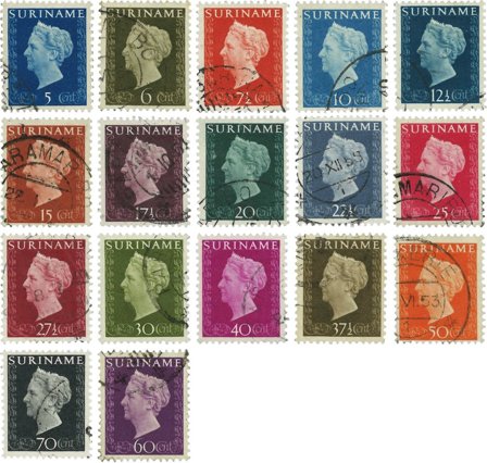 Suriname 1948 - NVPH 257/73 - Stemplet