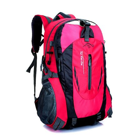 Lättvikts hopfällbar ryggsäck - Ryggsäckar för vandring Vattentålig kompakt hopfällbar dagryggsäck för resor (ROSE RED)