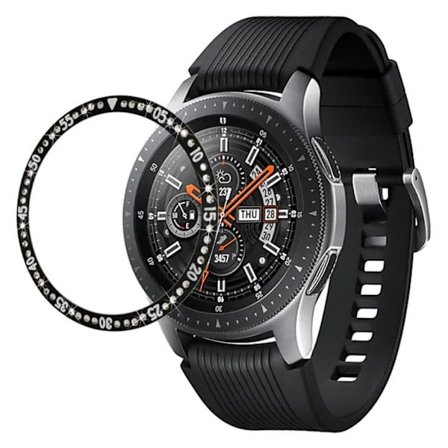 Samsung Galaxy Watch (46mm) ruostumattomasta teräksestä valmistettu kehys - Musta