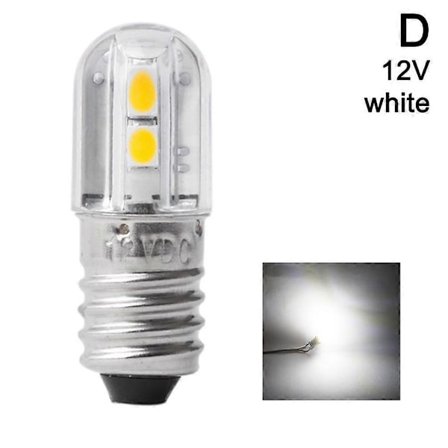 E10 LED Pære 6V 12V Lampe Arbejdslys Varm Hvid Til Lommelygte Forlygte
