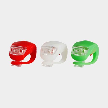 Navigation light set starboard/port/masthead for emergencies, battery-powered, 1.5 V, silicone/plastic, 30 x 30 x 45 mm, red/green/white, for boats < 