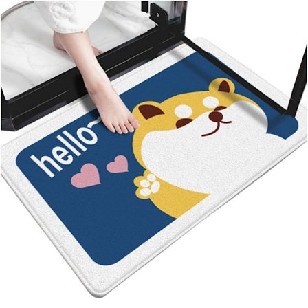 Hem baderom toalett dørmatte vannabsorberende hurtigtørkende sklisikker matte tegneserie dørmatte inngangsdør flekkbestandig sklisikker matte