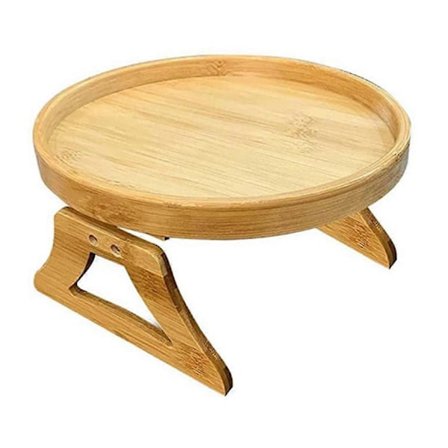 Sofa Bordbrett Sofa Armlene Klips-på Brett Naturlig Bambus Sofa Brett Praktisk TV Snack Brett For Remo