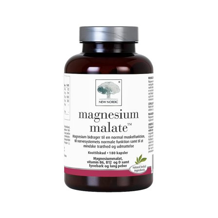 New Nordic Magnesium Malate 180 stk., Helse & Madvarer, Mineraler, Magnesium