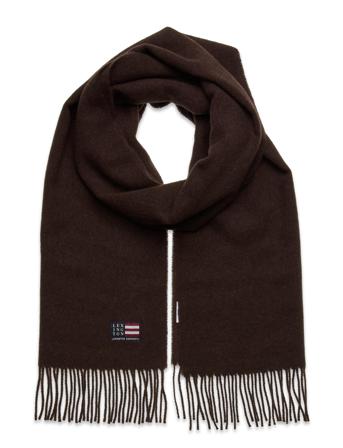 Massachusetts Recycled Wool Blend Scarf Brown Lexington Clothing