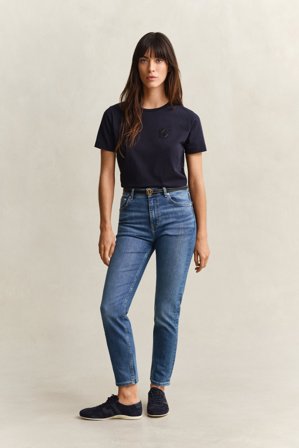 GANT Damen Slim Cropped Jeans (27) Blau