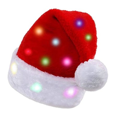 LED Lys Santa Hat Lysende Santa Hat Santa Kostume Tilbehør Rekvisitter Julehat Julehat Til Natklub Cosplay Klæd Dig Ud