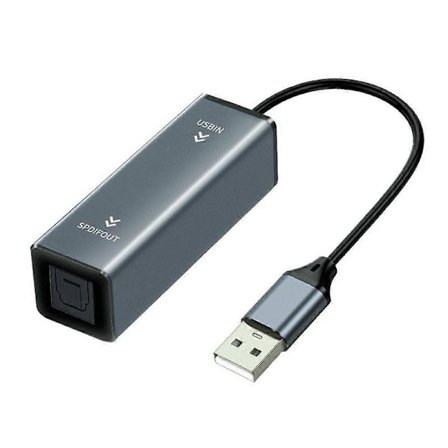 USB til Optisk Lyd Konverter USB til SPDIF Adapter 24bit/96KHZ Lyd Adapter til Tilslutning af Laptop til Soundbar
