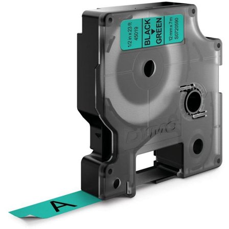 DYMO Standard D1 Tejp 12mm Svart på grönt, Märkning & markering
