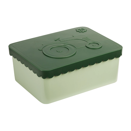 Blafre Matboks i plast ett rom Traktor, Lysegrønn, 1 stk.