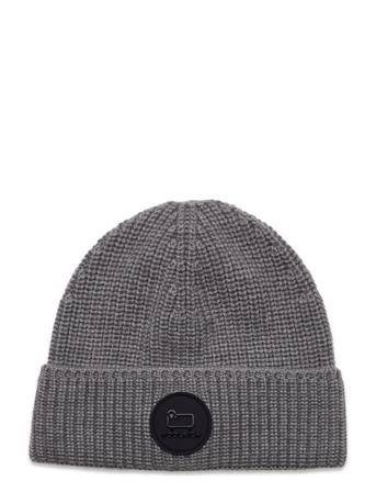 Logo Beanie Accessories Headwear Beanies Harmaa WOOLRICH