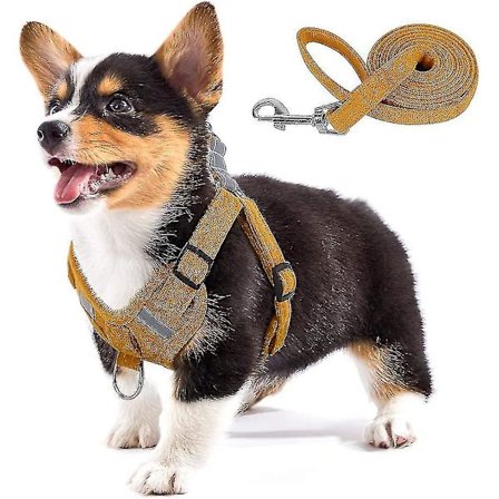 Mjuk touch mocka tyg hundsele husdjur väst steg i justerbar reflekterande ingen drag Ha