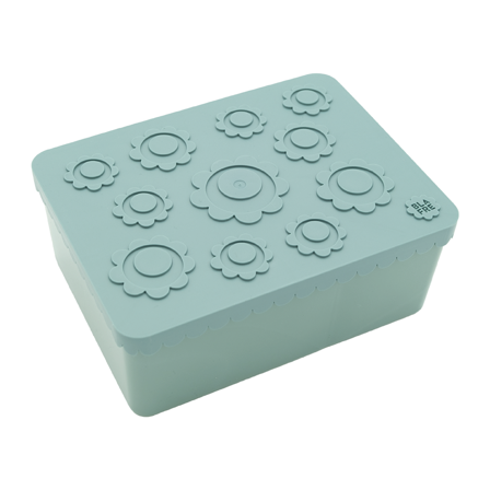 Blafre Matboks i plast treroms Blomst, Blågrønn, 1 stk.