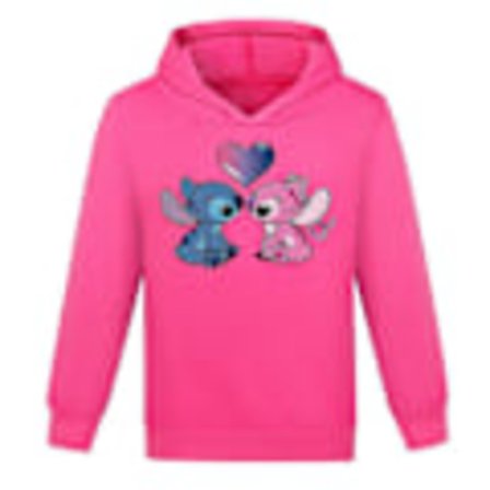 Barn Lilo och Stitch Tryck Hoodie Sport Casual Söt Cartoon Pojkar Flickor Huvtröja Pullover Toppar[HK]